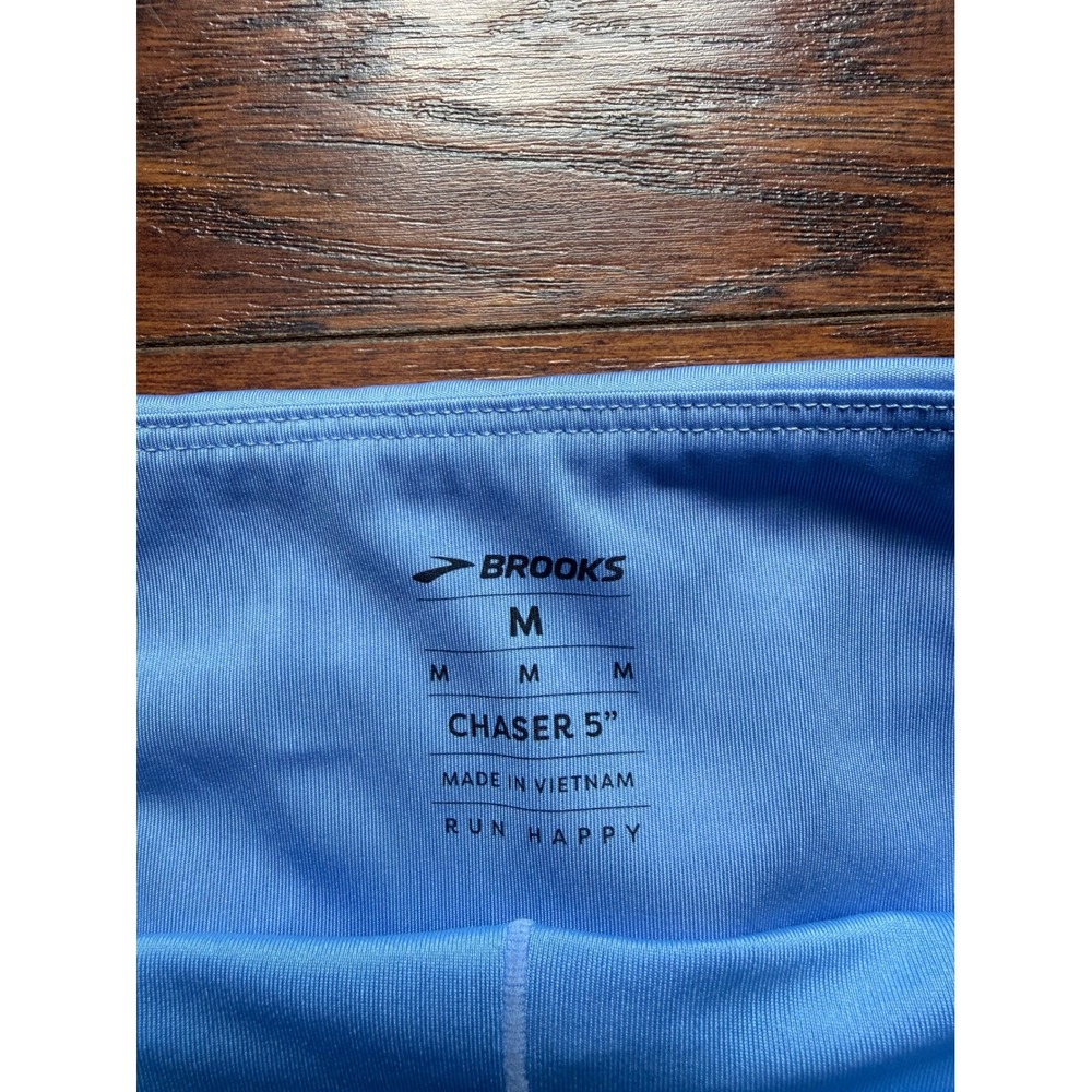 Brooks Chaser 5 Running Shorts Womens Medium Blue Heathered Athletic Activewear - Picture 3 of 8